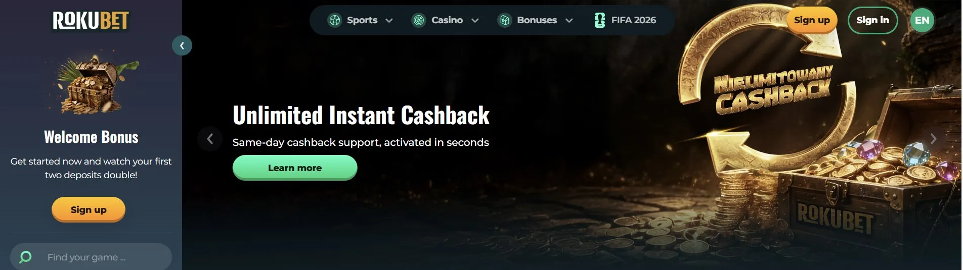 Revisão Rokubet Casino